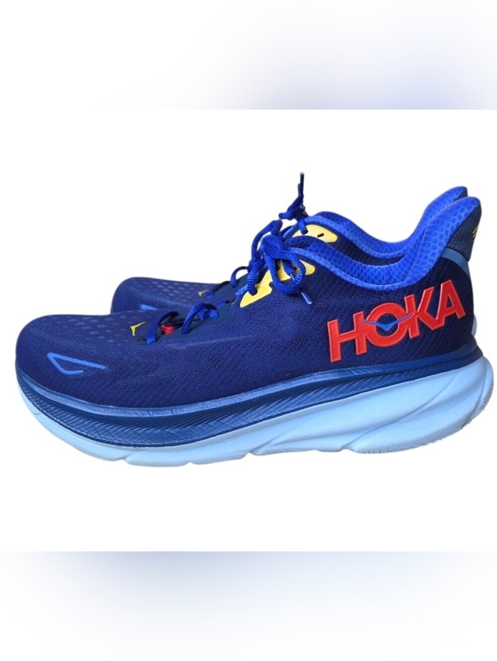 Hoka One One Clifton 9 Bellwether Blue Running Shoes Mens Sz 10 2E